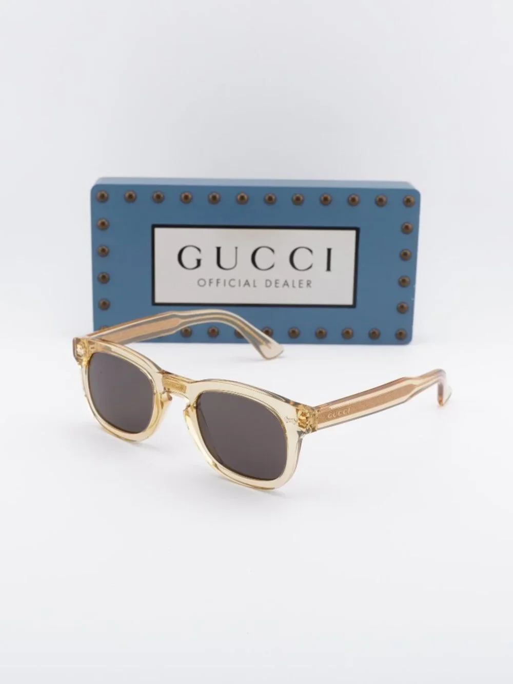 Gucci GG0182S 006 Square Sunglasses - Brown / Grey